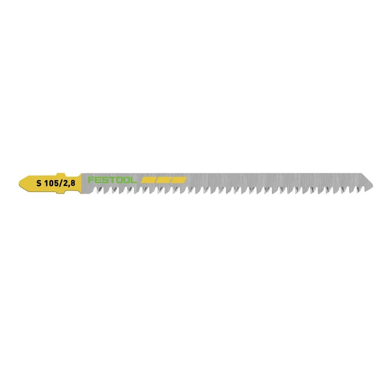 Markenprodukt Festool S 105/2,8/20 WOOD Straight Cut Stichsägeblatt 105 mm 20 Stk. ( 204263 ) extrem scharfe Japanverzahnung, HCS Stahl