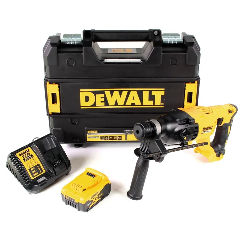 DeWalt DCH 133 P1 Akku Kombihammer 18V 2,6J SDS plus Brushless + 1x Akku 5,0Ah + Ladegerät + TSTAK Letzte Chance