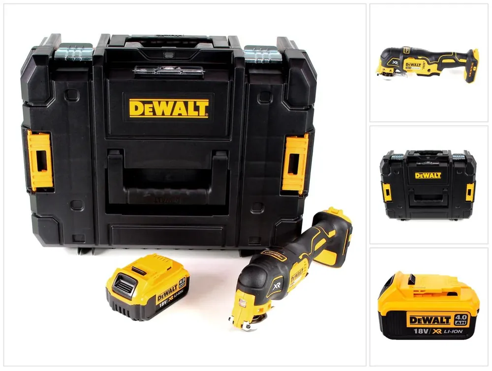 Wochenendangebot DeWalt DCS 355 NT Akku Oszillierer 18V Brushless Solo + 1x Akku 4,0Ah + TSTAK - ohne Ladegerät