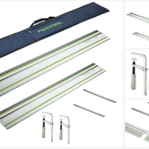 Festool Führungsschiene Set mit FS 1400/2 + FS 800/2 + 2x Verbindungsstück + FS-Bag + 2x Schraubzwinge Finale Aktion