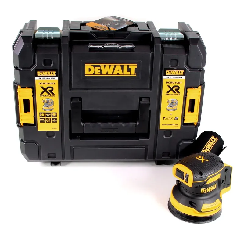 DeWalt DCW 210 NT Akku Exzenterschleifer 18V 125mm Brushless Solo + TSTAK - ohne Akku, ohne Ladegerät Neue Ware