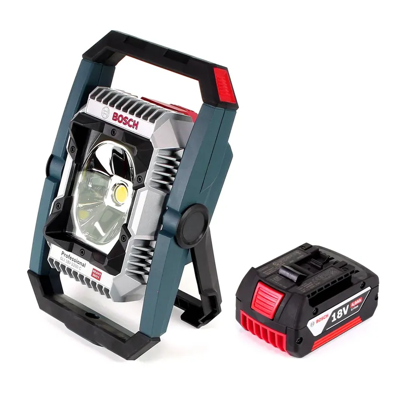 Bestpreis Bosch GLI 18V-2200 C Akku Lampe 18V 2200lm Bluetooth ( 0601446501 ) + 1x 4,0 Ah Akku - ohne Ladegerät