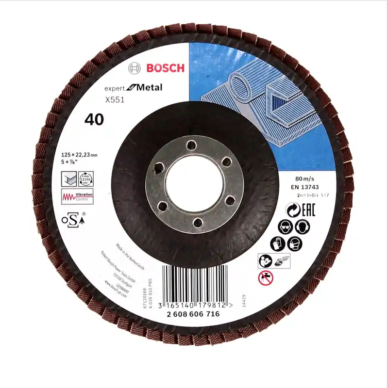 Nur Für Kurze Zeit Bosch Fächerschleifscheiben X551 Expert for Metal 125mm, K40, 10 Stück ( 10x 2608606716 )
