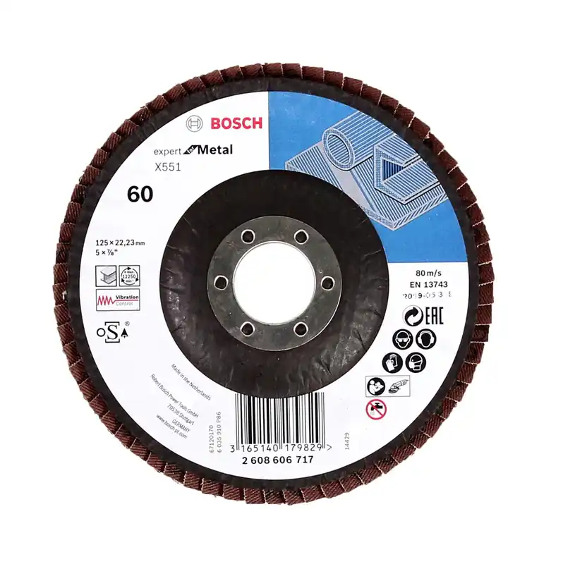 Online Kaufen Bosch Fächerschleifscheiben X551 Expert for Metal 125mm, K60, 50 Stück ( 50x 2608606717 )