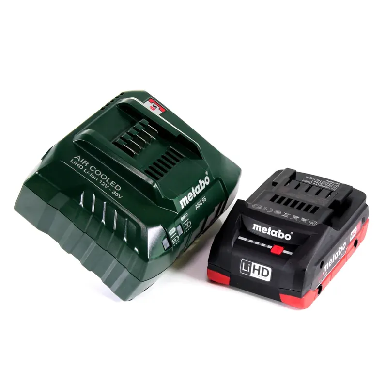 Metabo Akku Basis Set 18V mit 1x Akku LiHD 4,0Ah ( 625367000 ) + Ladegerät ASC 55 ( 627044000 ) Folgemodell vom ASC 30-36 Sichere Zahlung