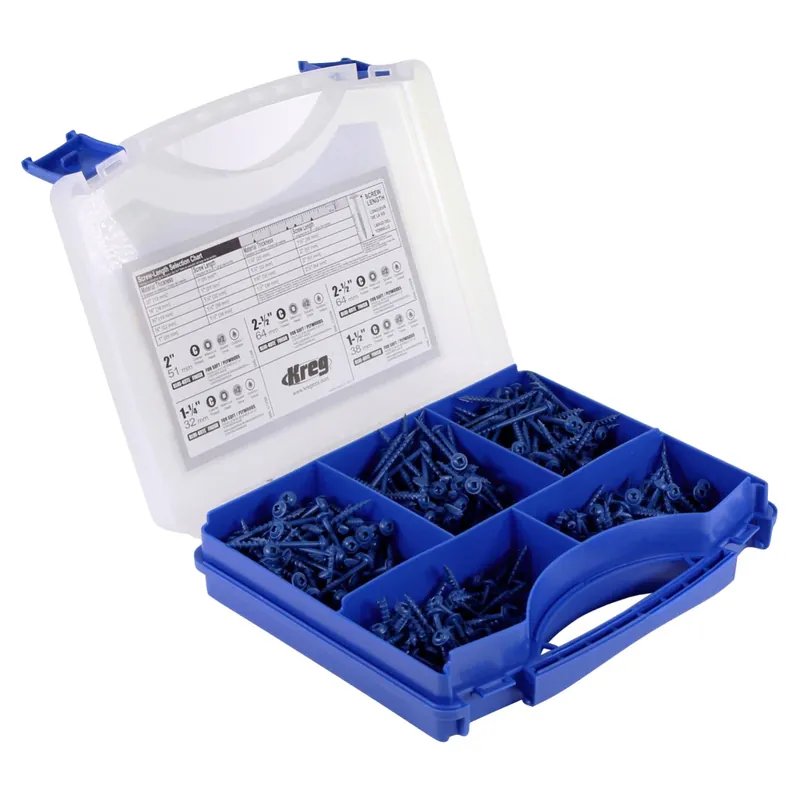 KREG SK03B Pocket-Hole Schrauben Sortiment 450 tlg. Vierkantantrieb Grobgewinde Sonderaktion