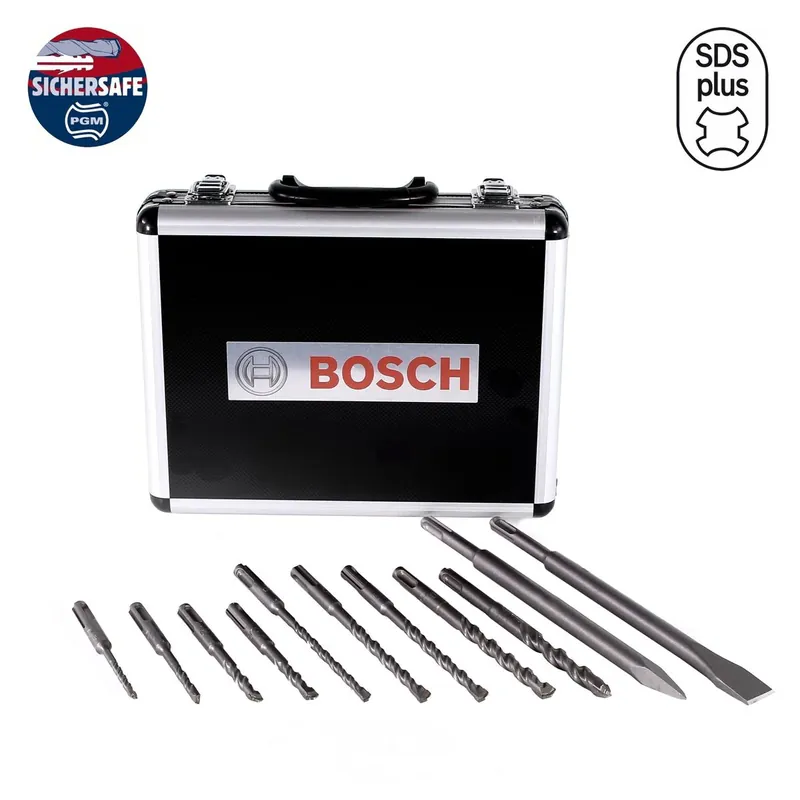 Neu Bosch SDS-plus Bohrer und Meißel Set 11tlg. + Koffer ( 2608579916 ) PGM zertifiziert