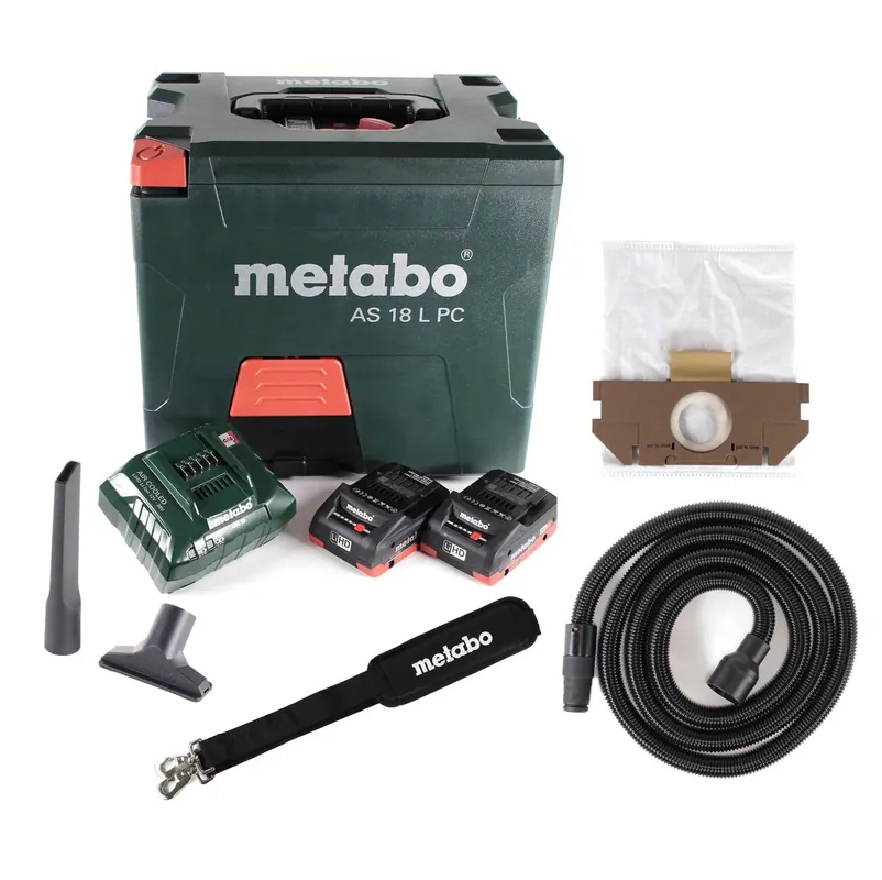 Metabo AS 18 L PC Akku Sauger 18V 7,5L ( 602021850 ) + 2x Akku LiHD 4,0Ah + Ladegerät Mega-Angebot