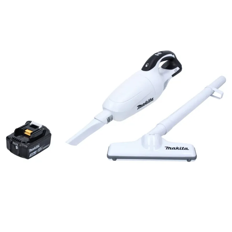 Makita DCL 181 FF1 W Akku Staubsauger 18 V Weiß + 1x Akku 3,0 Ah - ohne Ladegerät Zertifiziert