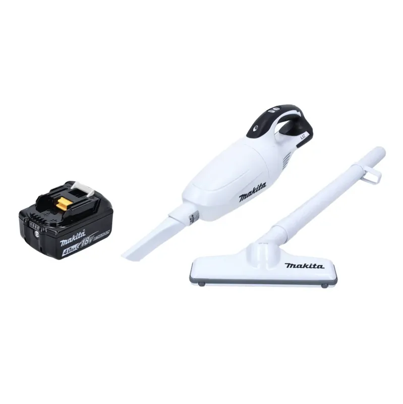 Makita DCL 181 FZ W Akku Staubsauger 18 V Weiß + 1x Akku 4,0 Ah - ohne Ladegerät Sonderaktion