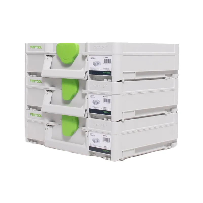 Jetzt Bestellen Festool Systainer Set 3x SYS3 M 112 ( 3x 204840 ) 7,7 Liter 396x296x112mm Werkzeugkoffer koppelbar