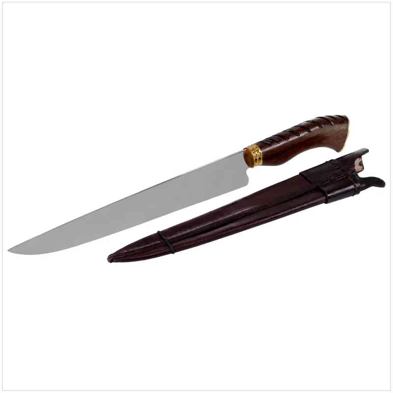Serra Grande "Faca Campeira" brasilianisches Küchenmesser INOX 25,4cm Kochmesser handgeschmiedet Holzgriff + Leder Messerscheide Markenprodukt