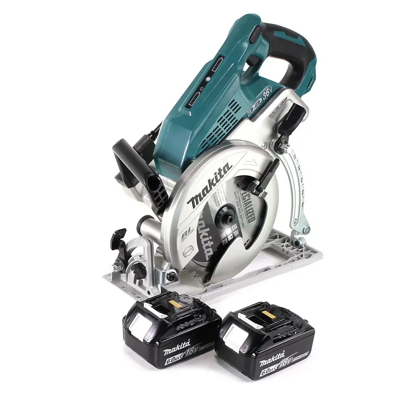 Sale Makita DRS 780 G Akku Handkreissäge 36V ( 2x18V ) 185 mm Brushless + 2x Akku 6,0Ah - ohne Ladegerät