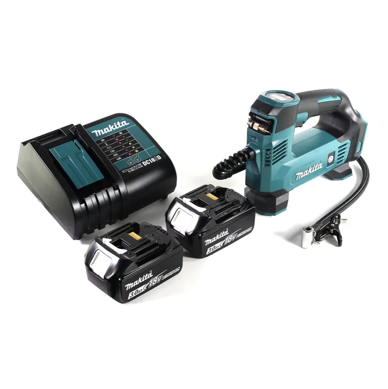 Makita DMP 180 SF Akku Kompressor 18 V 8,3 bar + 2x Akku 3,0 Ah + Ladegerät Nur Für Kurze Zeit