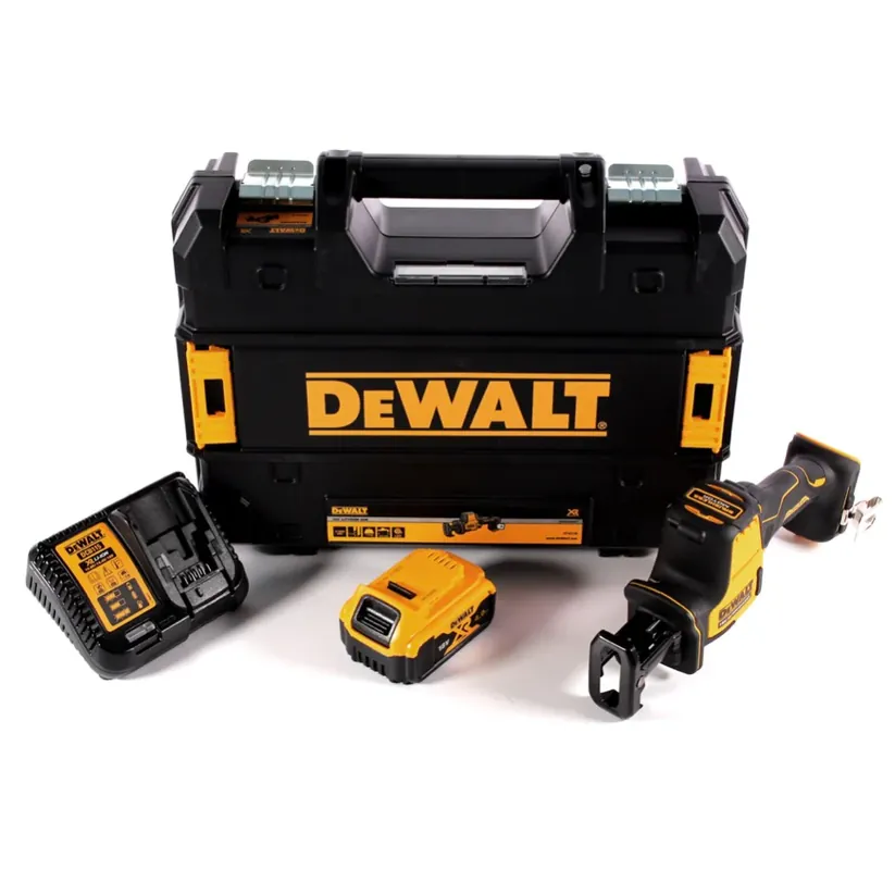 DeWalt DCS 369 M1 Akku Säbelsäge 18 V + 1x Akku 4,0 Ah + Ladegerät + TSTAK Neu