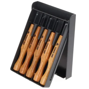 Shogun MIKISYO Power Grip Holz Schnitzmesser Kerbschnitzsatz / Zierschnitzsatz 5 tlg. Set ( PG-5 ) - Made in Japan Preiswert