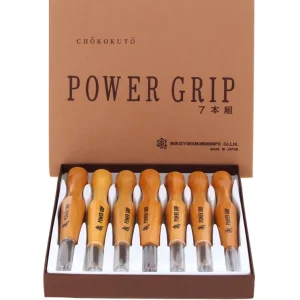 Top-Angebot Shogun CHOKOKUTO Power Grip Holz Schnitzmesser Kerbschnitzsatz / Zierschnitzsatz 7 tlg. Set ( PG-7 ) - Made in Japan