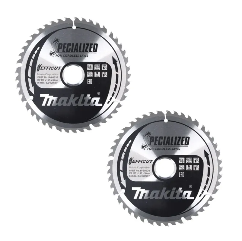 Versand Am Gleichen Tag Makita CCF19045G SPECIALIZED EFFICUT Sägeblatt 190 x 30 x 1,0 mm 2 Stk. ( 2x B-68638 ) 45 Zähne für Holz