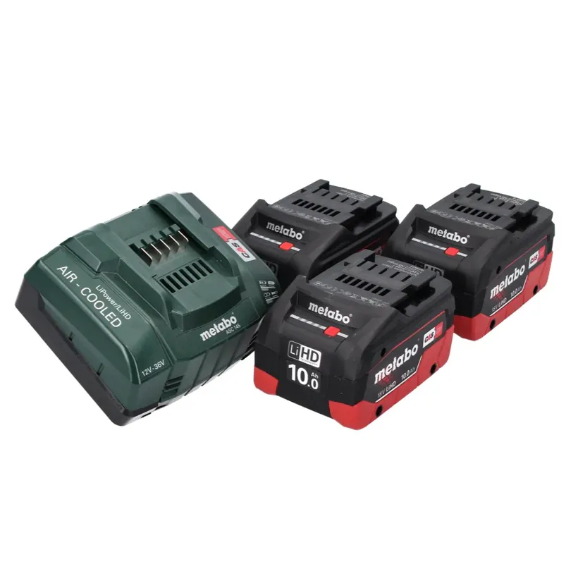 Nur Heute Metabo 18 V Basis Set 3x Akku 10,0 Ah LIHD + ASC 145 Ladegerät CAS System