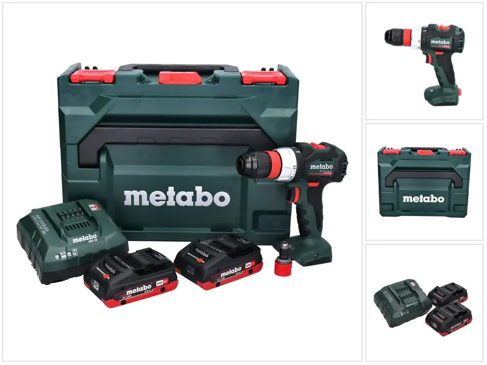 Echt Metabo BS 18 LT BL Q Akku Bohrschrauber 18 V 75 Nm Brushless + 2x Akku 4,0 Ah + Ladegerät + metaBOX