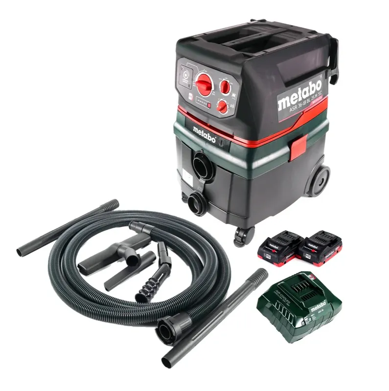 Bestseller Metabo ASR 36 18 BL 25 M SC Akku Nass Trocken Sauger 36 V ( 2x 18 V ) 25 l Brushless + 2x Akku 4,0 Ah + Ladegerät