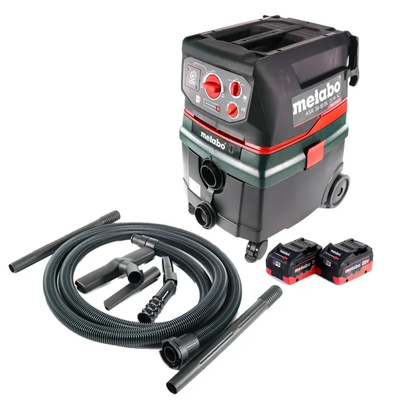 Metabo ASR 36 18 BL 25 M SC Akku Nass Trocken Sauger 36 V ( 2x 18 V ) 25 l Brushless + 2x Akku 8,0 Ah - ohne Ladegerät Versand Am Gleichen Tag