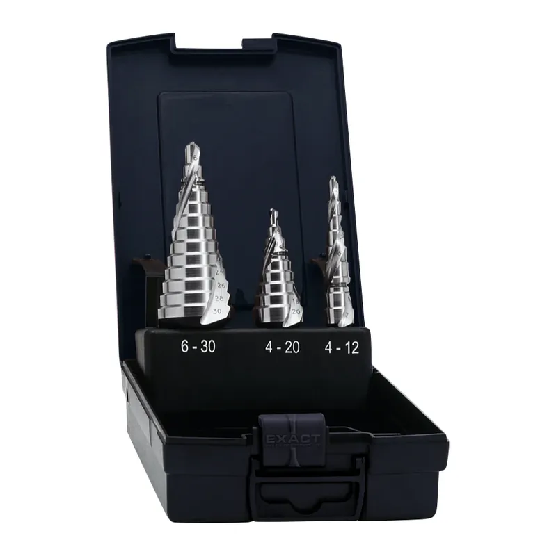 Exact Stufenbohrer Set 3 tlg. 4 - 30 mm ROTASTOP ( 07004 ) HSS spiralgenutet Bestseller