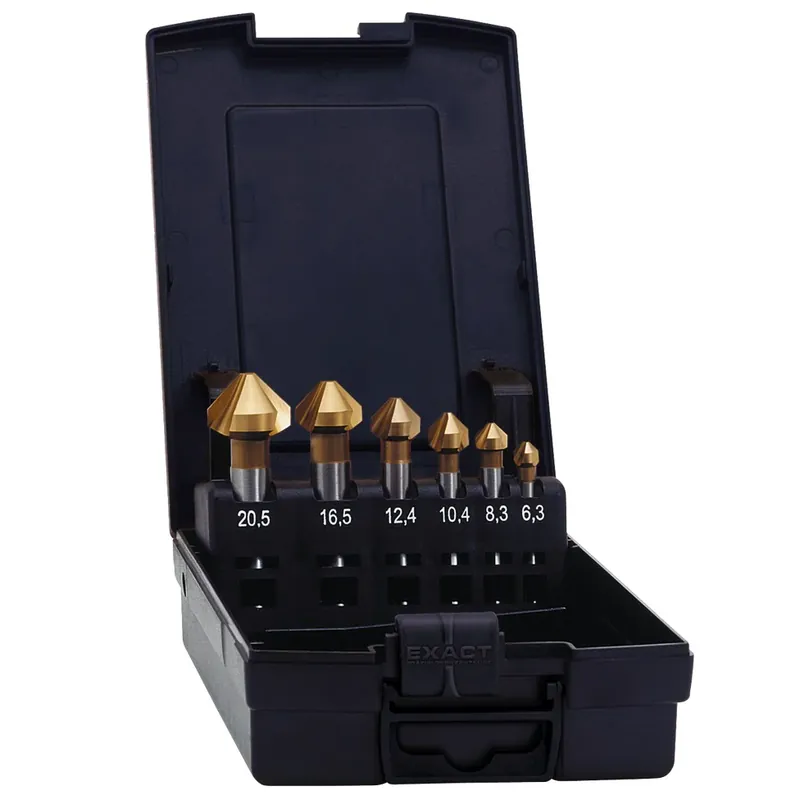 Begrenztes Angebot Exact 90° DIN 335 C Kegelsenker HSS TIN Stahl ( 05567 ) 6,3 - 20,5 mm 6 tlg.