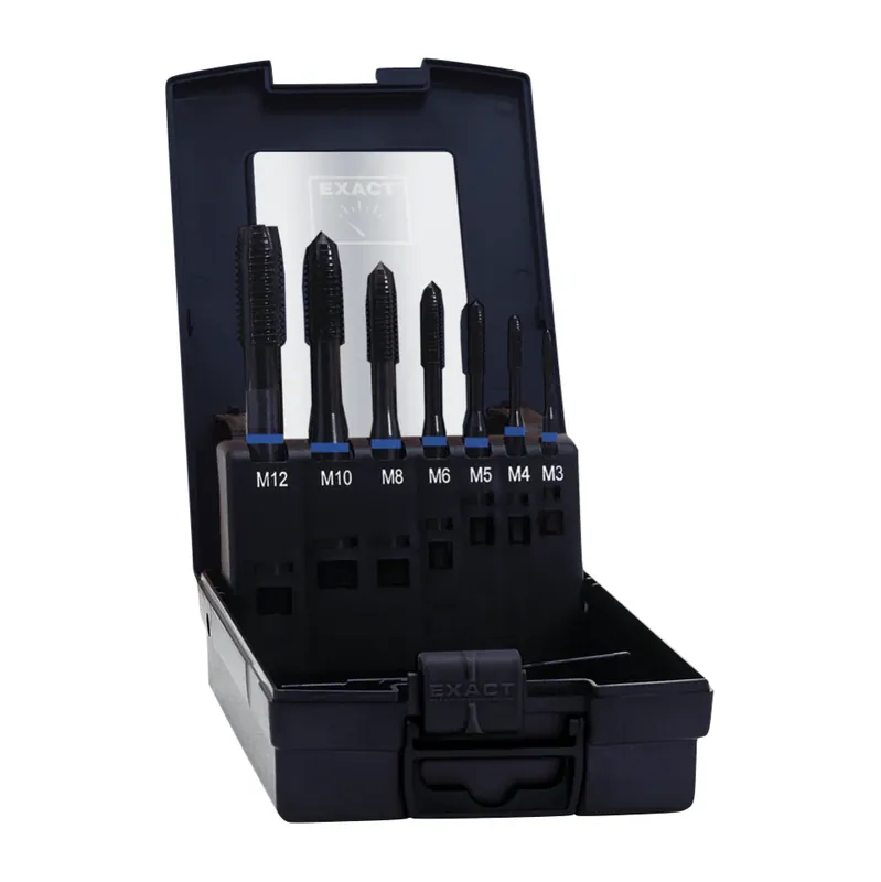 Exact HM7 Maschinengewindebohrer Sortiment 7 tlg. M3 - M12 ( 42305 ) HSS-E VAP Form B metrisch für Edelstahl Preisknaller