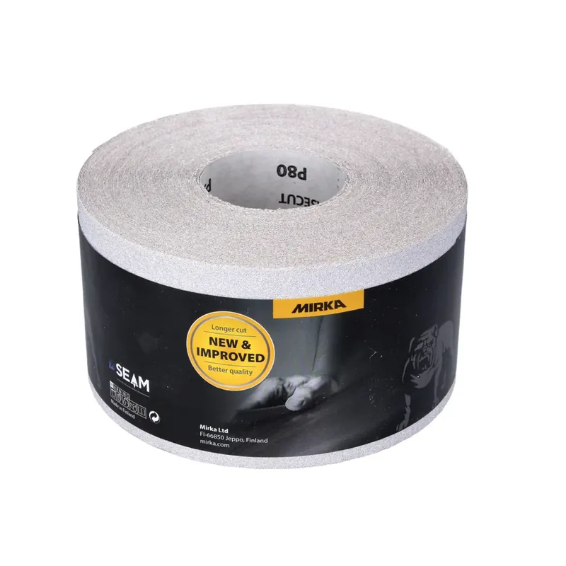 Mirka BASECUT Schleifpapier 115 mm x 50 m P80 Schleifrolle ( 2251100180N ) Universal Schleifpapier Billig