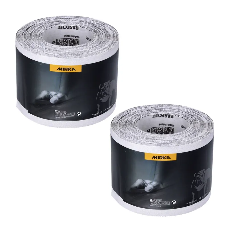 Must-Have Mirka BASECUT Schleifpapier 115 mm x 50 m P180 2x Schleifrolle ( 2x 2251100118N ) Universal Schleifpapier
