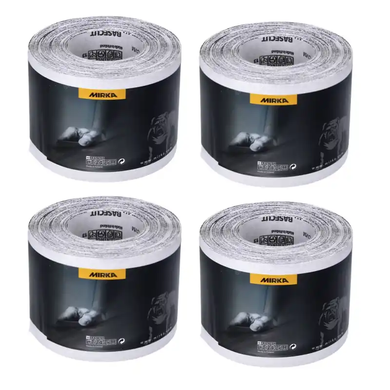Bestseller Mirka BASECUT Schleifpapier 115 mm x 50 m P180 4x Schleifrolle ( 4x 2251100118N ) Universal Schleifpapier