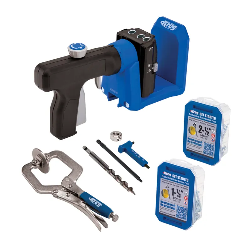 Top-Seller KREG Pocket Hole Jig 520 PRO Taschenloch Bohrschablone ( KPHJ520PRO ) + Stufenbohrer + Bit + Schrauben + Zwinge