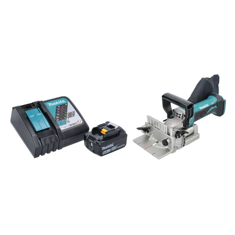 Makita DPJ 180 RG1 Akku Nutfräse 18 V 100 mm + 1x Akku 6,0 Ah + Ladegerät Sonderangebot