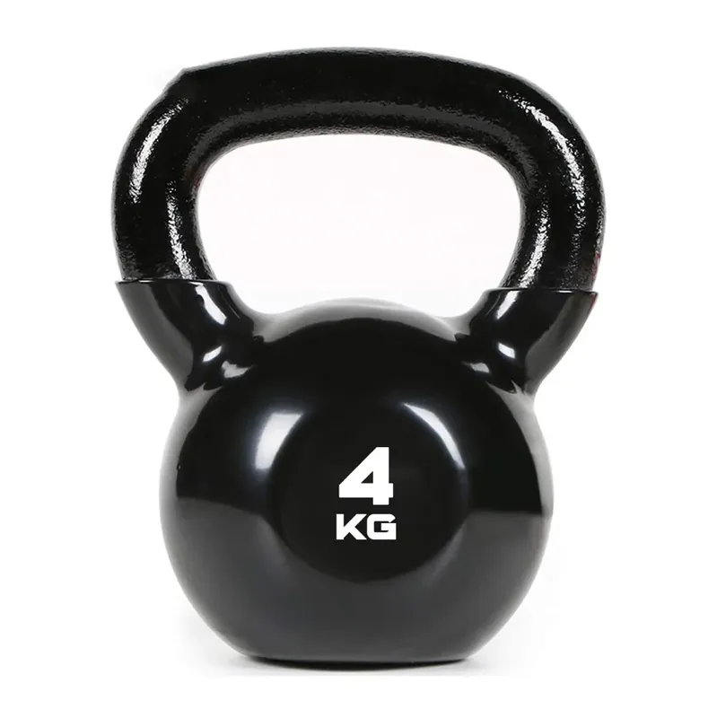 Kugelhantel Kettlebell aus Stahl 4 kg 1 Stk. gummiert Schneller Versand