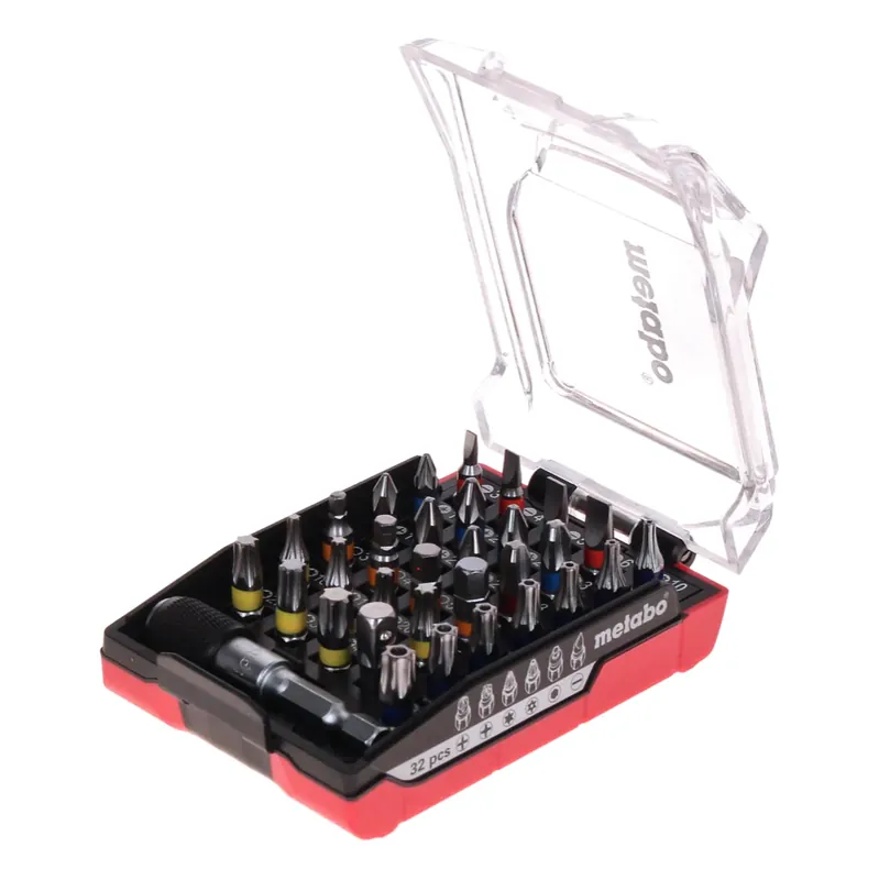 Neu Im Sortiment Metabo Bit Set 32 teilig im Akku Format ( 626696000 ) Schlitz / Phillips / Pozidriv / Torx / Innensechskant