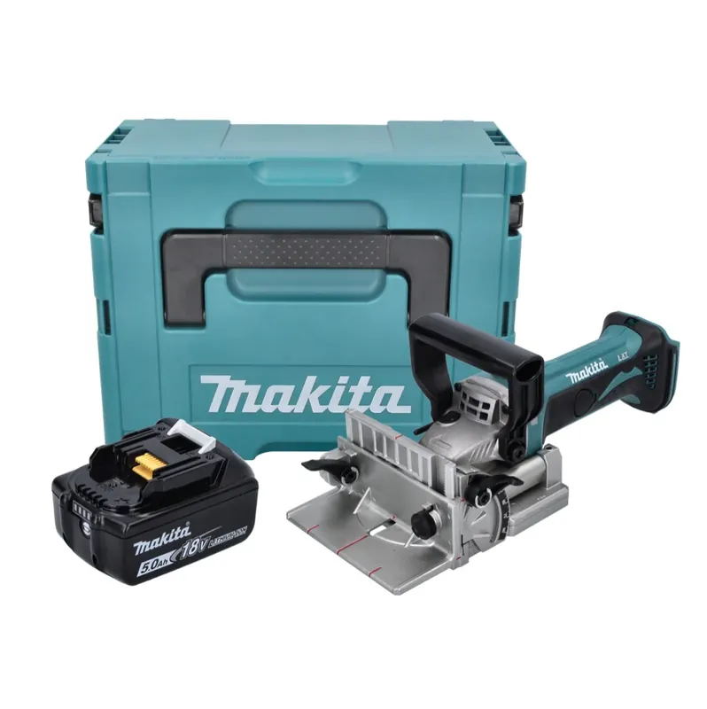 Makita DPJ 180 T1J Akku Nutfräse 18 V 100 mm + 1x Akku 5,0 Ah + Makpac - ohne Ladegerät Expressversand