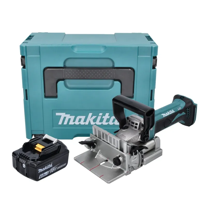 Makita DPJ 180 G1J Akku Nutfräse 18 V 100 mm + 1x Akku 6,0 Ah + Makpac - ohne Ladegerät Schnäppchen