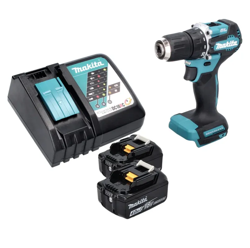 Makita DDF 487 RM Akku Bohrschrauber 18 V 40 Nm Brushless + 2x Akku 4,0 Ah + Ladegerät Garantierte Lieferung
