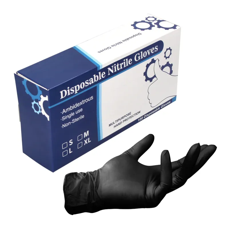 Nitril Einweg Handschuhe in Spenderbox Schwarz / Black 100 Stück Größe M / Medium - nicht Steril Meistverkauft