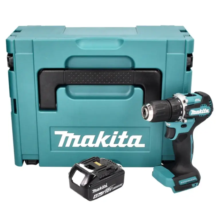 Abverkauf Makita DDF 487 M1J Akku Bohrschrauber 18 V 40 Nm Brushless + 1x Akku 4,0 Ah + Makpac - ohne Ladegerät