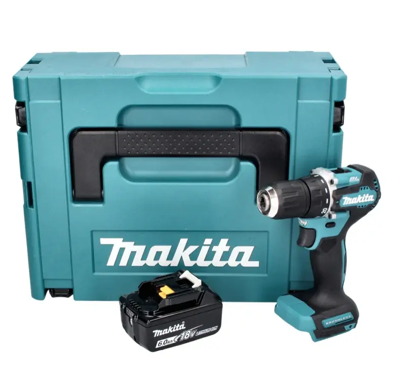 Versand Am Gleichen Tag Makita DDF 487 G1J Akku Bohrschrauber 18 V 40 Nm Brushless + 1x Akku 6,0 Ah + Makpac - ohne Ladegerät