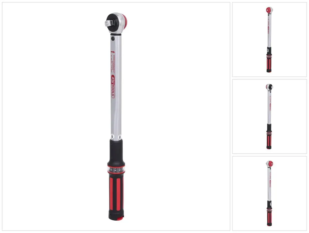 Preisknaller KS TOOLS 1/2" ERGOTORQUEprecision Drehmomentschlüssel 40-200 Nm mit Quick-Lock Drehknopf-Umsteck-Ratschenkopf ( 516.6042 )