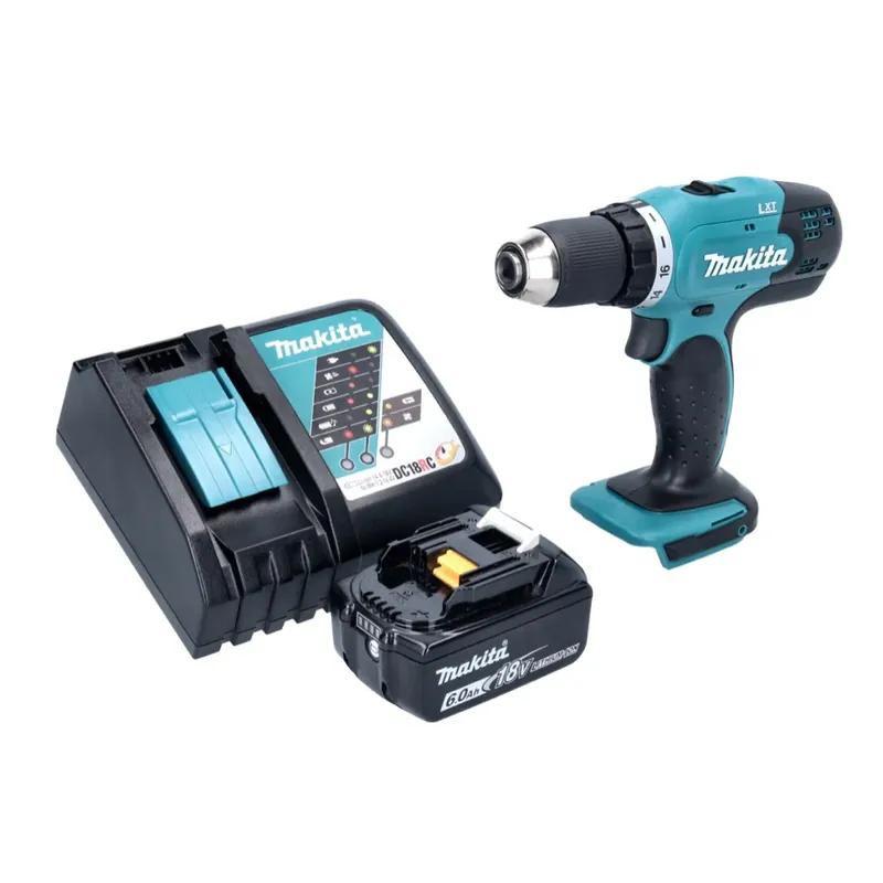 Makita DDF 453 RG1 Akku Bohrschrauber 18 V 42 Nm + 1x Akku 6,0 Ah + Ladegerät Rabatt
