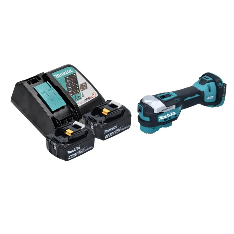 Highlight Makita DTM 52 RM Akku Multifunktionswerkzeug 18 V Starlock Max Brushless + 2x Akku 4,0 Ah + Ladegerät