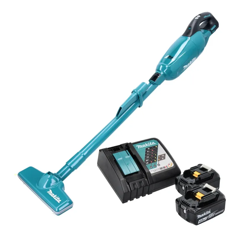 Makita DCL 281 FRM Akku Staubsauger 18 V Brushless + 2x Akku 4,0 Ah + Ladegerät Highlight