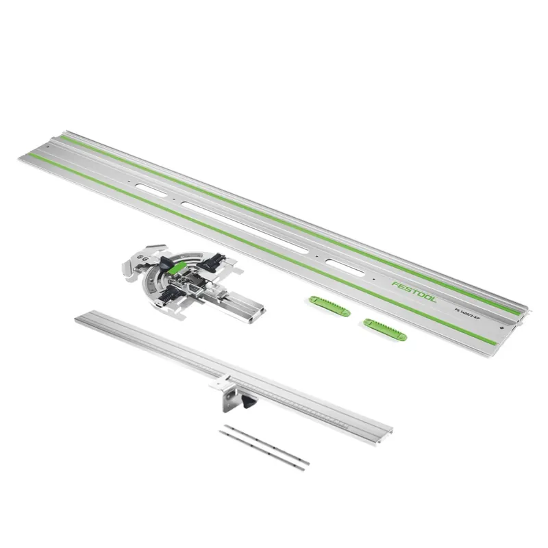 Festool FS-WA Winkelanschlag für Führungsschiene FS/2 60º Schnitt + Verlängerung FS-WA-VL + FS 1400/2-KP Führungsschiene 1400 mm Neue Kollektion