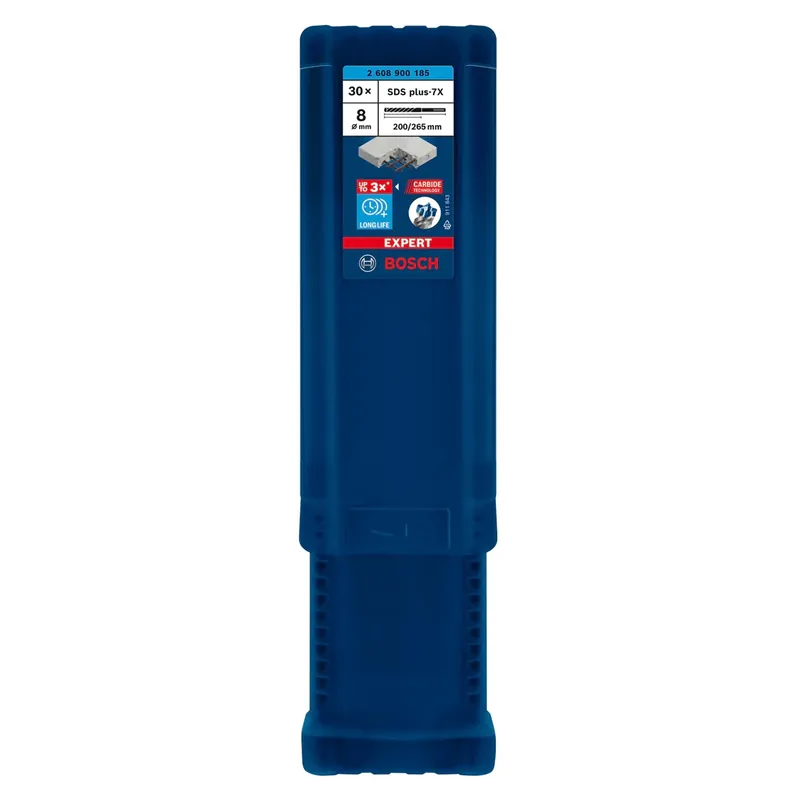 Bosch Expert SDS plus 7X Hammerbohrer 8,0 x 265 mm 30 Stk. ( 2608900185 ) 4 Schneiden Carbide Technology Nur Für Kurze Zeit
