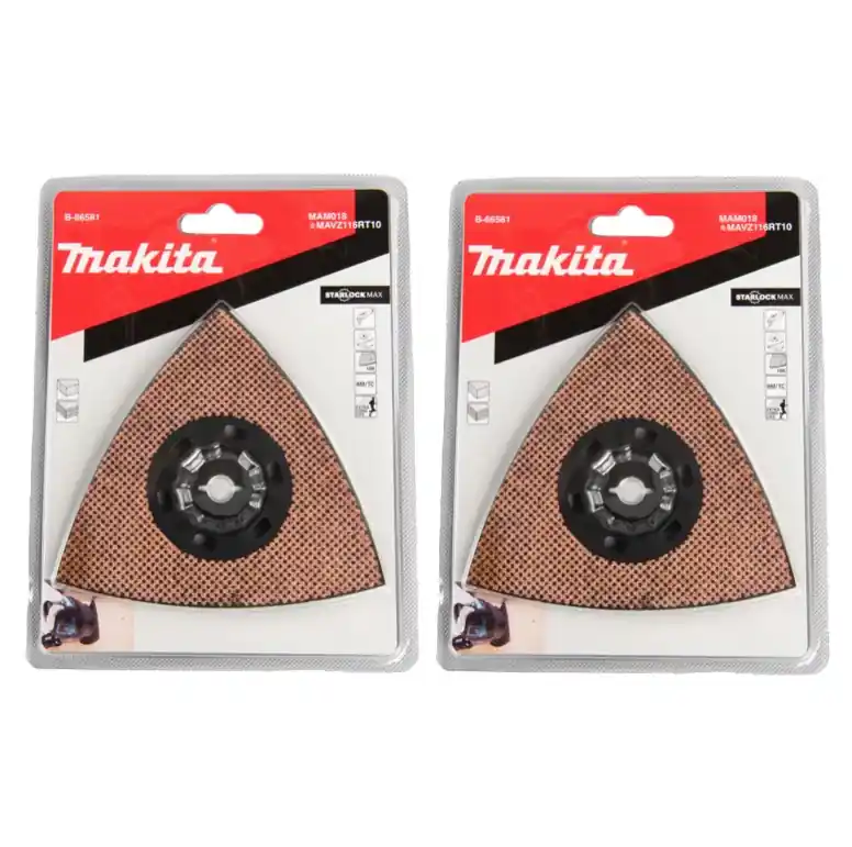 Heißes Angebot Makita MAM018 HM-Deltaplatte 2 Stk. 116 mm K100 Starlock Max ( 2x B-66581 ) extra Long Life