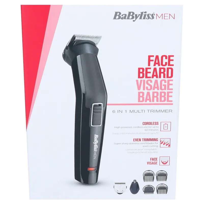 Jetzt Bestellen BaByliss MT725E Multi Groomer Gesichtshaartrimmer Nasenhaartrimmer + 6 Aufsätze